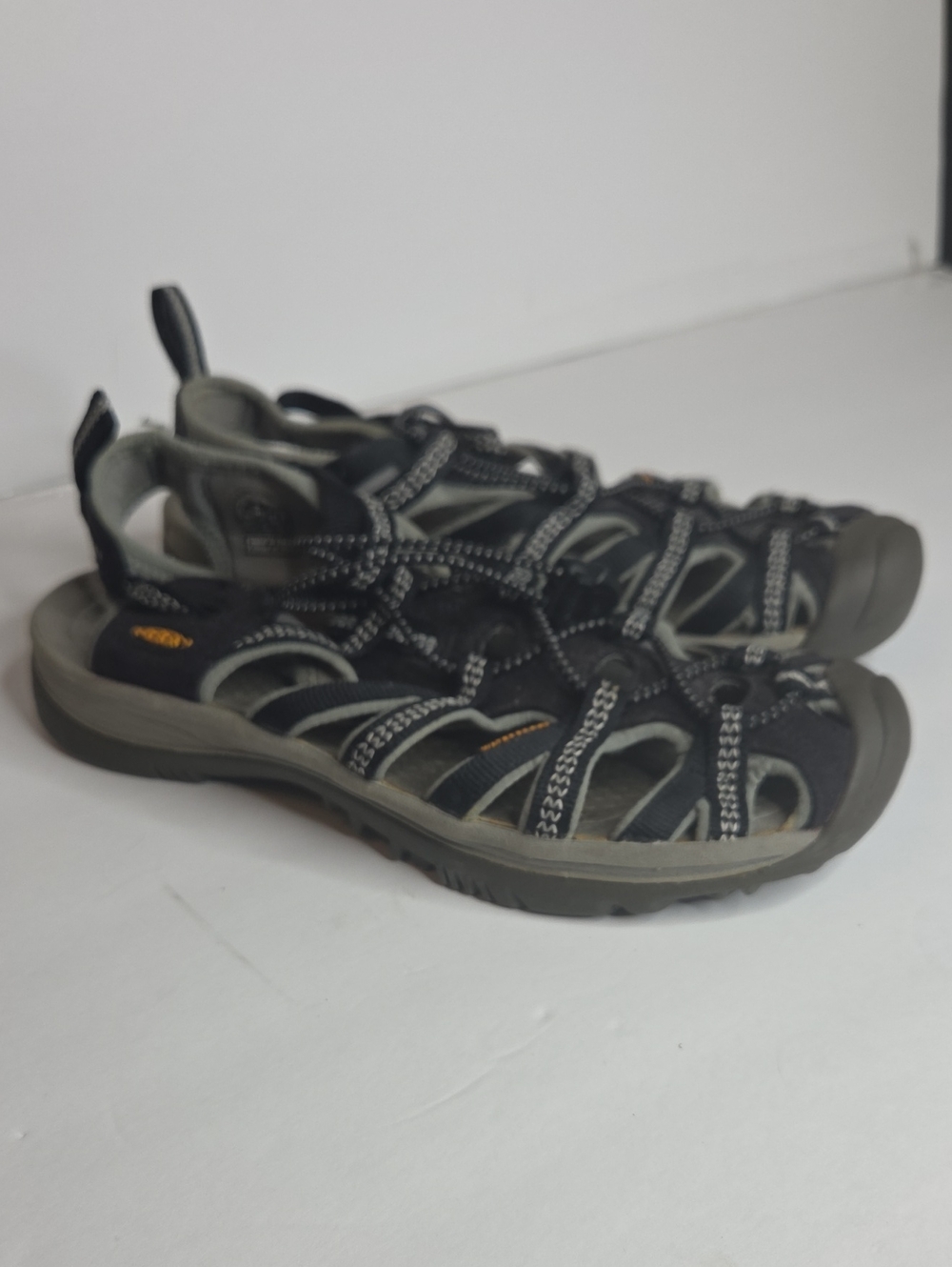 Keen Black and Gray Strappy Closed-Toe Hiking Sandals